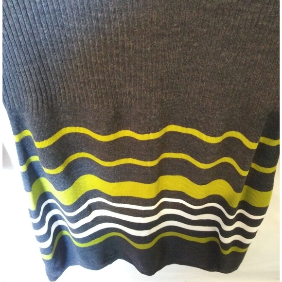 Studio One New York Sweater Dress Womens Large L Multicolor Striped 3/4 Sleeve - Picture 6 of 11
